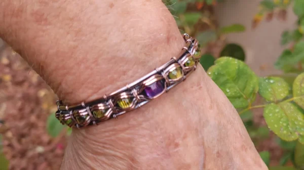 '💚 Peridot & Amethyst 🟣Bracelet'! - Image 3