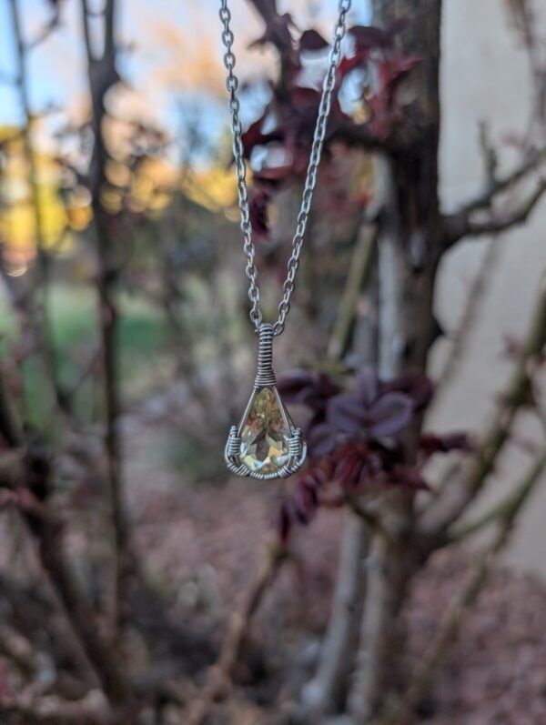 Citrine Pendant wrapped in Sterling Silver - Image 2