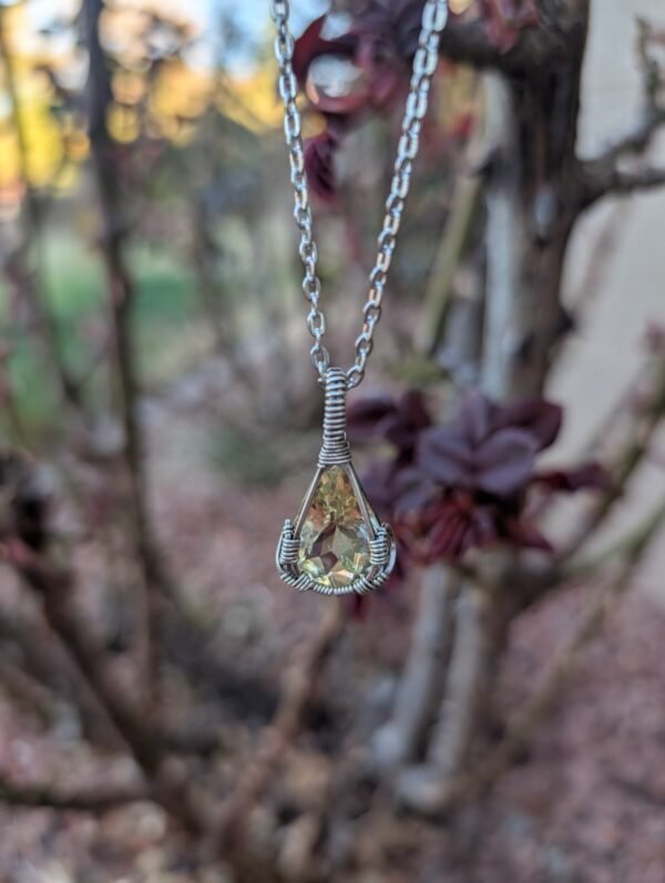 Citrine Pendant wrapped in Sterling Silver - Image 3