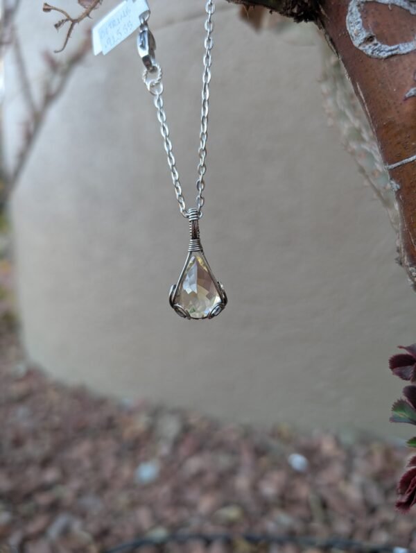 Citrine Pendant wrapped in Sterling Silver